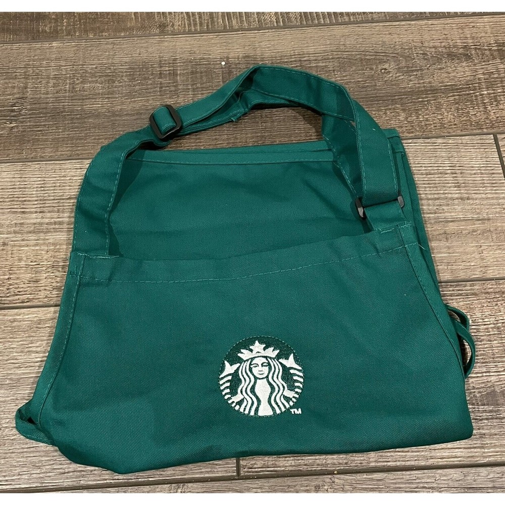 STARBUCKS Green Barista 2 Pocket Apron Embroidered Logo Coffee Uniform New